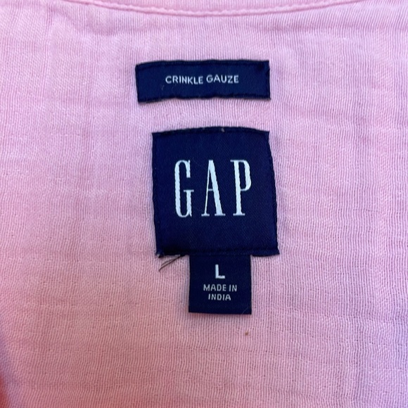 Gap crinkle gauze in pink L Large EUC - Picture 2 of 4